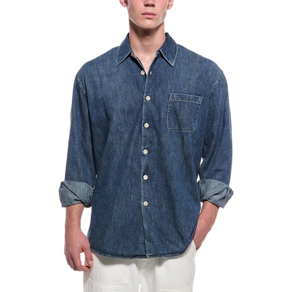 Our Legacy Mens Denim Shirt, Blue